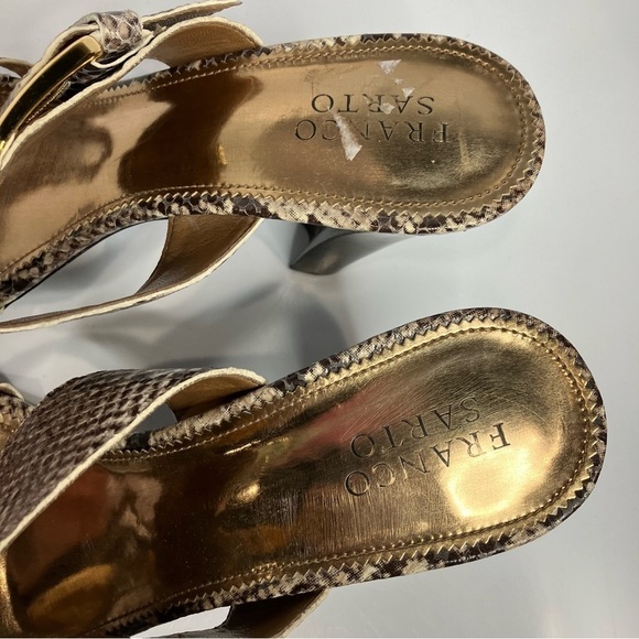 Franco Sarto snake Skin print leather sandals size 9 - Picture 6 of 8